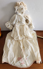 Handmade Pillowcase Doll with Floral Embroidery and Lace Bonnet — listing 5