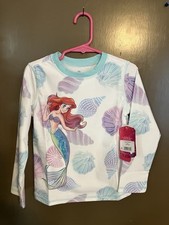 Disney Princess Girls' Long-Sleeve Cropped Rash Guard Swim Top — listing 6