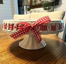 White Ceramic Pedestal Sugar Bowl with Lid and Handles — listing 6