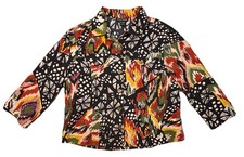 Gaudy Couture Multicolor Abstract Print Sequined Button-Up Shirt, Size L — listing 3