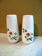 Vintage Ceramic Salt & Pepper Shaker Set with Pink Rose & Prayer Verses — listing 6