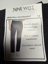 Nine West Jeans Heidi Pull-On Skinny Jeans, Black, Yoga Stretch, Size 10 — listing 3