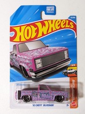 Hot Wheels '57 Chevy Die-Cast Car, Red with Yellow/White Tampos, Hong Kong Base, Blackwall Wheels