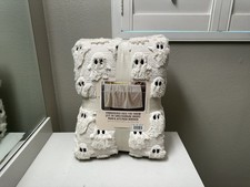 Cream Faux Fur Shaggy Mongolian-Style Throw Pillow — listing 3