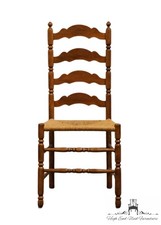 Vintage Maple Ladder-Back Side Chair with Floral Upholstered Slip Seat — listing 5