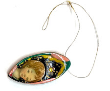 Artisan Handmade Decoupaged Wooden Box Purse with Red Rose and Spanish Poetry, White — listing 3