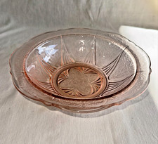 Anchor Hocking Pink Depression Glass 'Wexford' / Diamond Point 5-inch Berry Bowl — listing 5