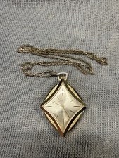 Vintage Sheffield Gold-Tone Pendant Watch Necklace with Original Chain, 1950s-1960s, Swiss Made — listing 4