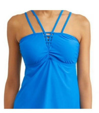 Time and Tru Women's Blue Strappy-Back Tankini Swim Top, NWT — listing 2