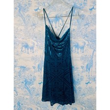 Urban Outfitters Crushed Velvet Smocked Bodice Mini Dress, Size S
