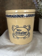 Vintage Yellow-Glazed Stoneware Crock Bowl