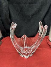 Heavy Lead Crystal Freeform Swirl Art Glass Vase — listing 5