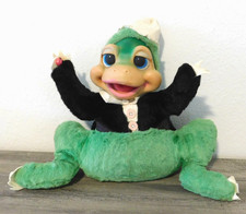 Vintage 1950s-60s Rubber Face Pixie Elf Knee Hugger Shelf Sitter Doll — listing 6