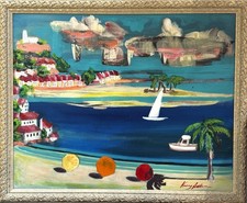 Kerry Hallam Original Acrylic Still Life Painting on Canvas - Wine Bottles & Glasses — listing 3