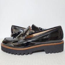 Patricia Green Collection Nude Patent Leather Horsebit Driving Loafers with Rubber Pebble Soles 9 — listing 4