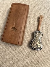 Miniature Handcrafted Guitar with Mother-of-Pearl Inlay Back — listing 2