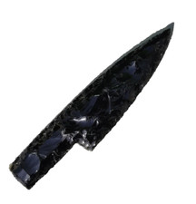 Decorative Knapped Obsidian/Stone Blade Athame with Ornate Resin Eagle/Serpent Handle — listing 2
