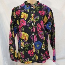 Candy Couture Colorful Abstract Print Button-Up Shirt Jacket — listing 6