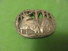 C&J 1986 Holstein Dairy Cow & Barn Farm Scene Belt Buckle — listing 6