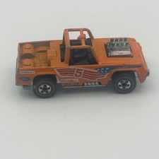 Hot Wheels Baja Bruiser Die-Cast Truck, Orange Red stripe on tires — listing 6