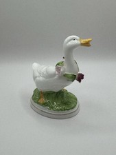 Porcelain Stretching Goose Figurine with Open Beak — listing 6