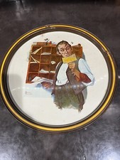 Vintage Norman Rockwell 'Who's Having More Fun?' Metal Serving Tray — listing 2
