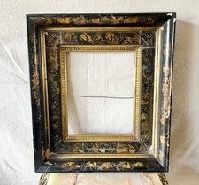 Framed Set of Four Antique Playing Cards (King & Queen) in Ebonized Gold Victorian Frame, 13.25 x 10.5 in — listing 6