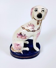 Staffordshire-Style Spaniel Mantel Dog Figurine with Gold Chain Collar — listing 3