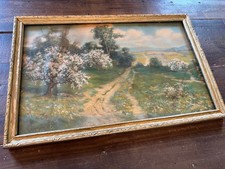 R. Atkinson Fox 'Garden of Nature' Style Framed Print with Balustrade, Urn and Mountain Landscape — listing 5
