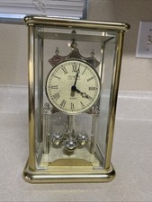 Danbury Clock Company Quartz Anniversary Clock with Rotating Pendulum