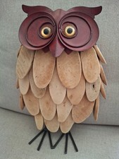 Blown Glass Figural Owl Vase with Amber-to-Blue Sommerso Coloring and Honeycomb Texture — listing 5