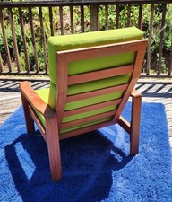 Danish Modern Teak Lounge Chair with Spindle Back and Sculpted Arms — listing 5