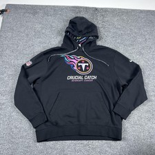 Tennessee Titans NFL Pullover Hoodie with Applique Lettering - Navy, Size S — listing 4