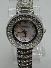 Kessaris Women's Rhinestone Cocktail Watch, Tonneau Case with Roman Numeral Dial — listing 5