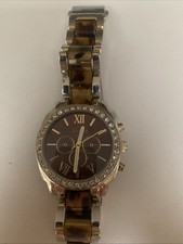 Geneva Platinum Ladies Quartz Watch with Floating Crystals & Pink Leather Strap — listing 5