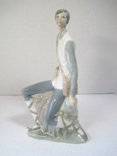 Lladro-Style Porcelain Shepherd Boy Figurine — listing 2