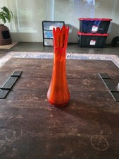 L.E. Smith Bittersweet Orange Swung Vase — listing 3