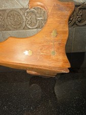 Vintage Cast Brass Leaf-Motif Folding Display Easel / Plate Stand — listing 2