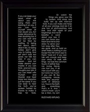 Antique Framed "IF—" Poem by Rudyard Kipling Art Nouveau Print, circa 1910s — listing 2