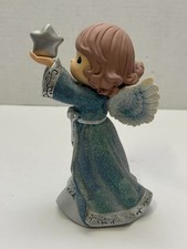 Precious Moments Angel Figurine Seated in White Rose with Ladybug — listing 4