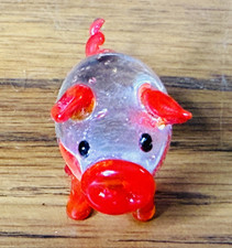 Vintage Figural Pig Glass Storage Jar with Wire Bail Clamp Lid — listing 3