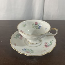 Edelstein Bavaria Porcelain Saucers with Floral Border, Set of Several — listing 3