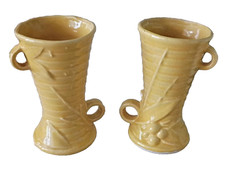 McCoy Leaves & Berries Pattern Jardiniere / Pot in Matte Green, 4.5 inch — listing 4