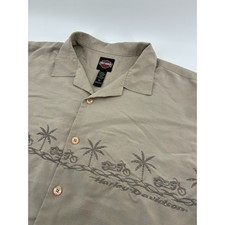 Men's Black Embroidered Palm Tree Camp Shirt — listing 4