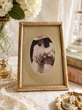 Intercraft Gold & Marbled Green Wood Picture Frame, 4x6 with Mat — listing 2