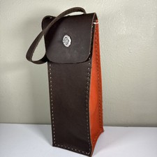 Faux Leather Single-Bottle Wine Tote Bag with Embroidered Tree Design — listing 4