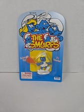 Vintage 1982 Schleich Tennis Smurfette PVC Figurine on Wallace Berrie Card — listing 3
