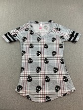 No Boundaries Red Tartan Plaid Short Sleeve Scoop Neck Tee, Size L/G (11-13) — listing 2