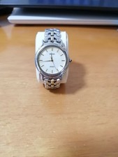 Seiko Two-Tone Stainless Steel Quartz Watch, Black Dial, Date, Water Resist 50M 7N42 series — listing 5