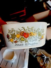 Vintage CorningWare Spice of Life "La Marjolaine" Square Casserole Dish with Pyrex Glass Lid — listing 4